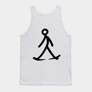 Stick figure man in black ink Tank Top